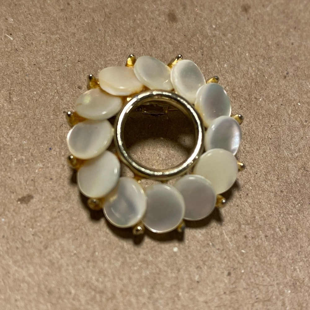 Brooch White Lucite 1950's